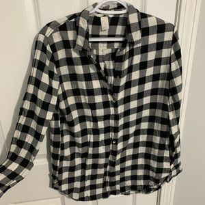 Black and White Checkered Flannel